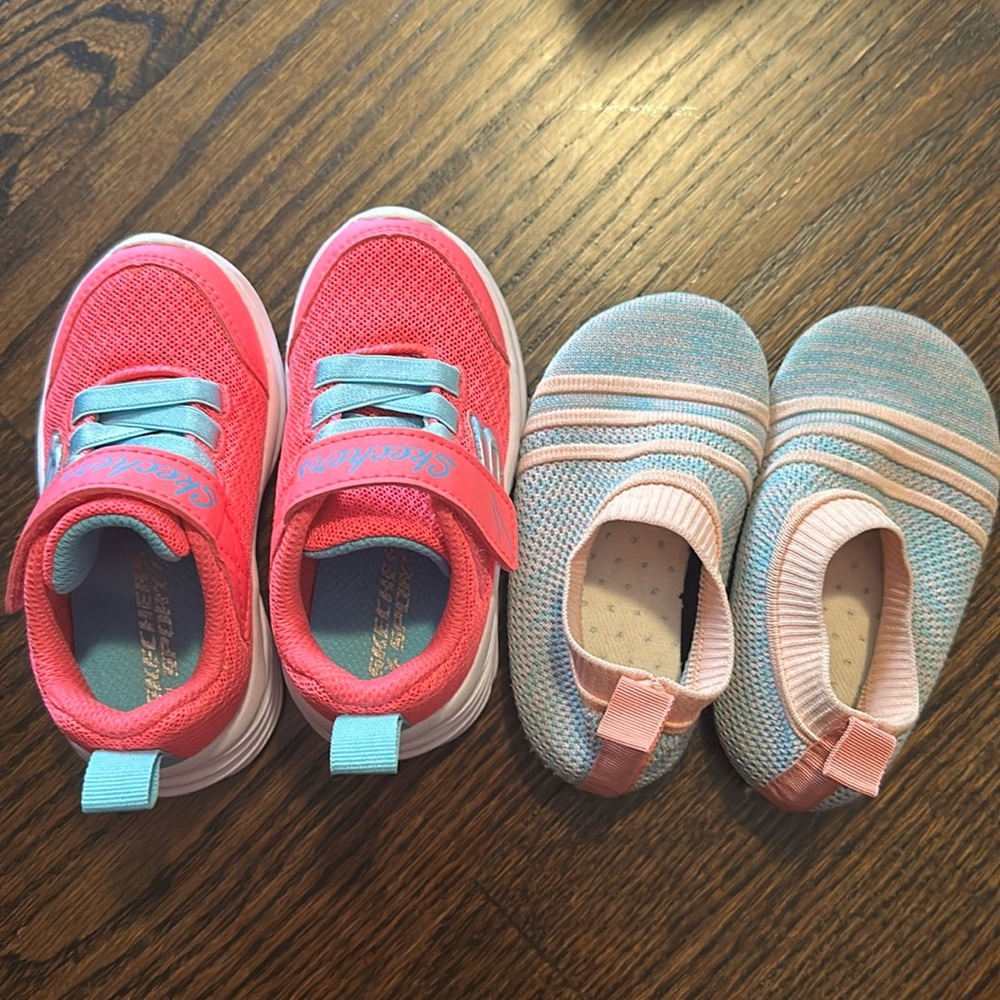 3 pairs girls size 6 shoes